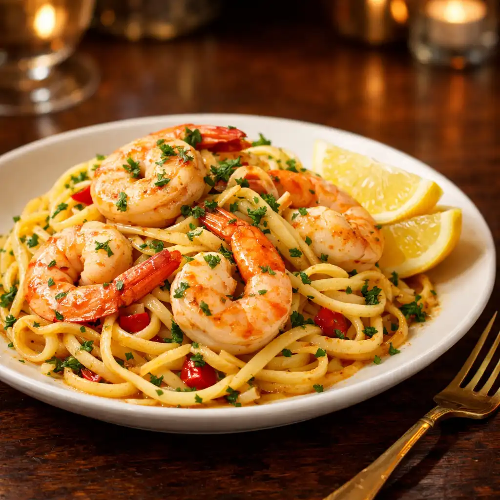 Harbour Prawn Linguine with fresh Australian prawns and handmade pasta